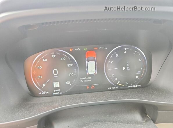 YV4162XZ9K2020965 2019 VOLVO XC40 Silver Вид щитка приладів