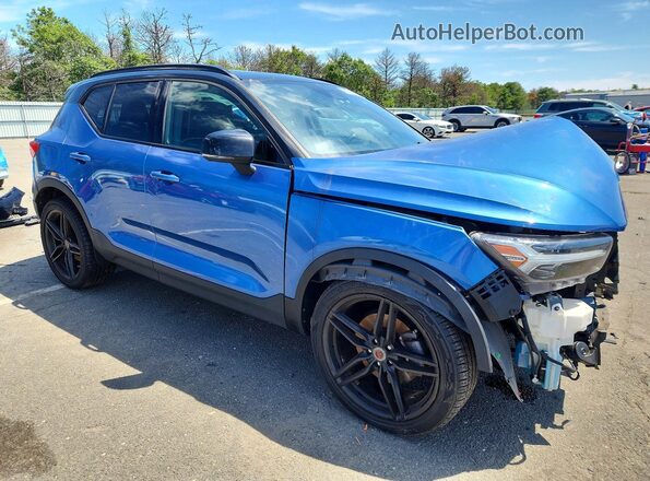 YV4162XZXK2006265 2019 VOLVO XC40 Blue Delantero derecho