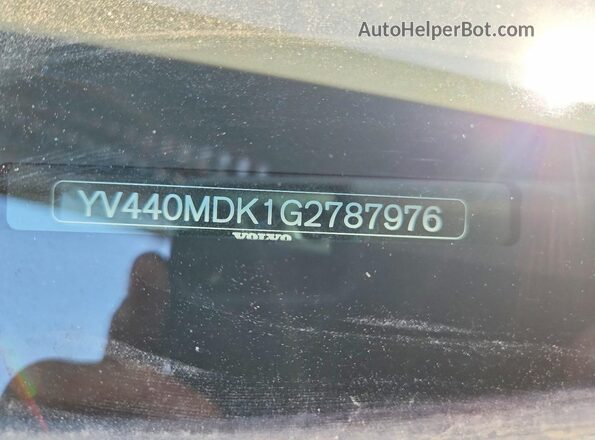 YV440MDK1G2787976 2016 VOLVO XC60 Черный Вид наклейки с VIN-кодом
