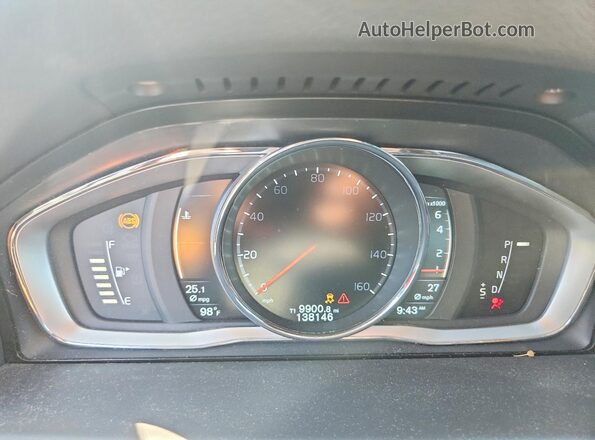 YV4612NK0G1270778 2016 VOLVO XC70 Blue Widok zestawu wskaźników