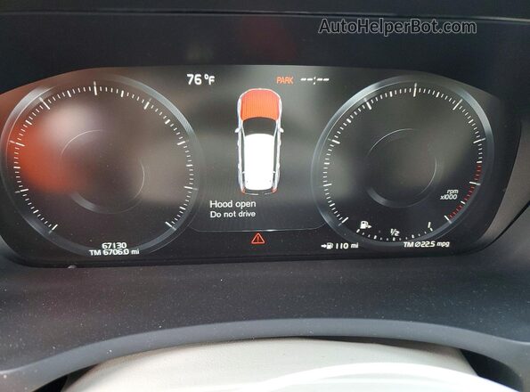 YV4A221K1M1696469 2021 VOLVO XC90 Gray Вид щитка приладів