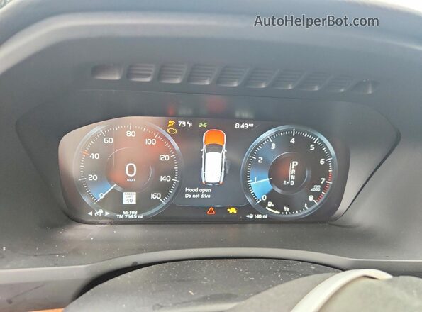 YV4A221K7M1692264 2021 VOLVO XC90 Silver Instrument cluster view