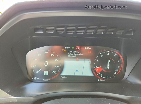 YV4A22PK2G1015831 2016 VOLVO XC90 White Widok zestawu wskaźników