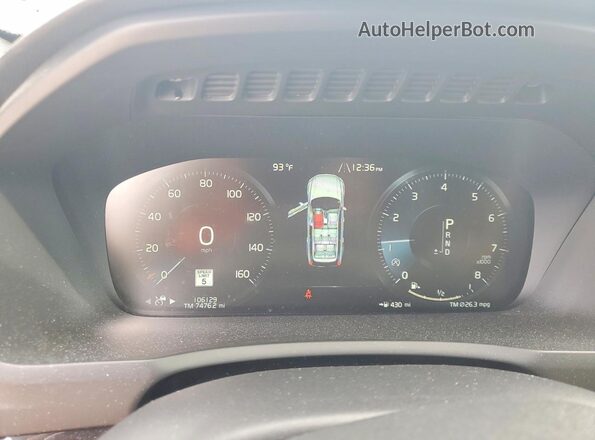 YV4A22PK2H1151040 2017 VOLVO XC90 Black Instrument cluster view