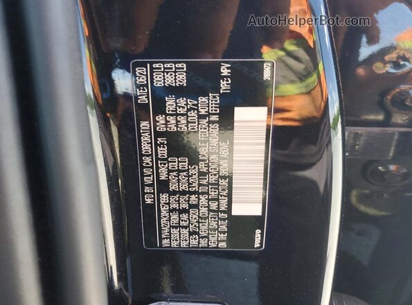 YV4A22PKXM1671996 2021 VOLVO XC90 Black Вид наклейки з VIN-кодом