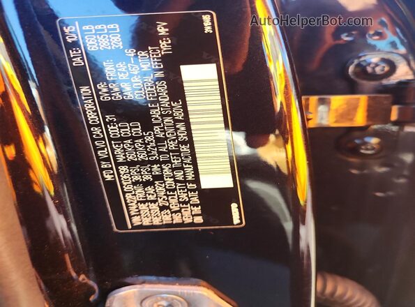 YV4A22PL0G1036198 2016 VOLVO XC90 Blue Widok komory silnika