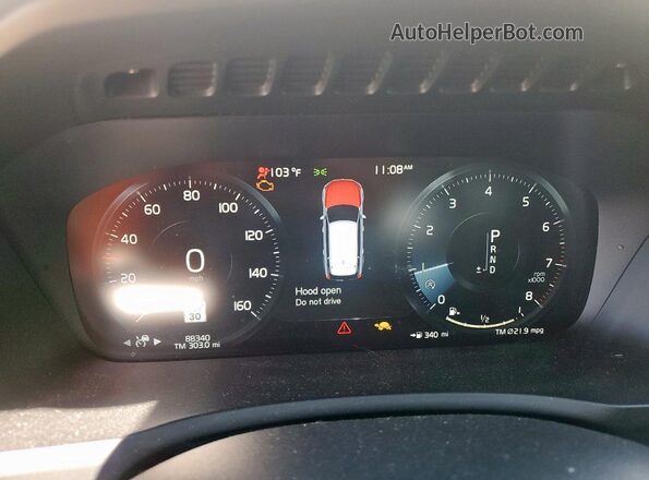 YV4A22PL1H1124839 2017 VOLVO XC90 White Սարքավորումների վահանակի տեսք