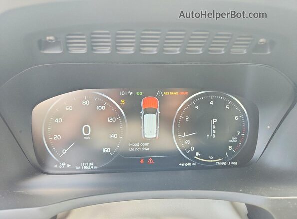 YV4A22PL2G1014297 2016 VOLVO XC90 White Vista del cuadro de instrumentos