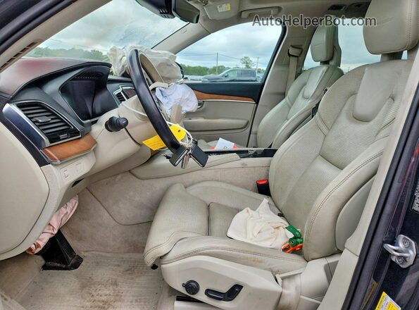 YV4A22PL2G1022710 2016 VOLVO XC90 Blue Widok wnętrza z przodu