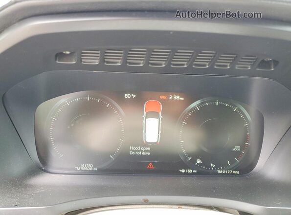 YV4A22PL2H1150110 2017 VOLVO XC90 Blue Widok zestawu wskaźników