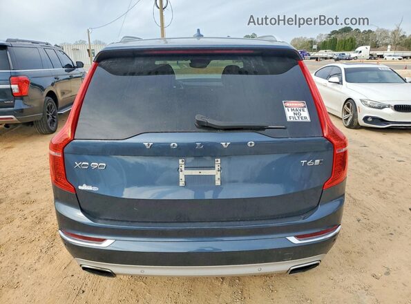 YV4A22PL3J1377666 2018 VOLVO XC90 Blue Widok z tyłu