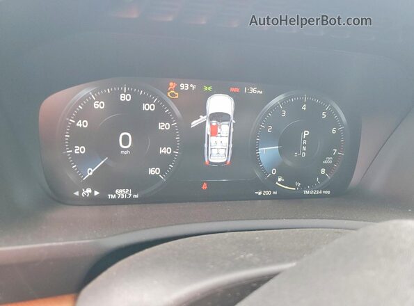 YV4A22PL5K1420051 2019 VOLVO XC90 Синий Вид щитка приборов