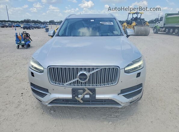YV4A22PL6G1025836 2016 VOLVO XC90 Silver Widok z przodu