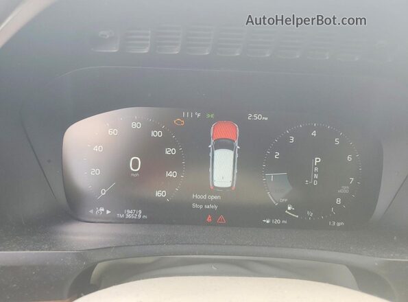 YV4A22PL6G1025836 2016 VOLVO XC90 Silver Widok zestawu wskaźników