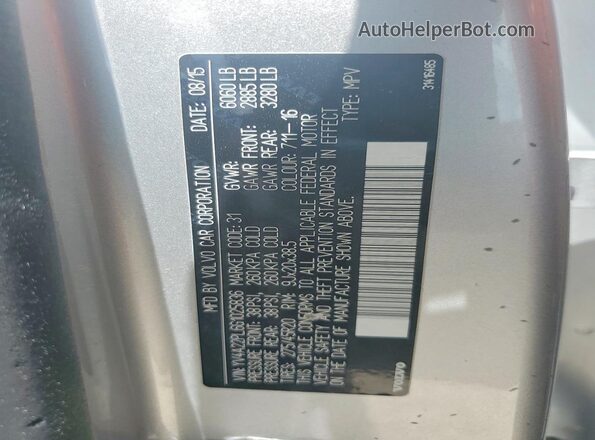 YV4A22PL6G1025836 2016 VOLVO XC90 Silver Widok komory silnika