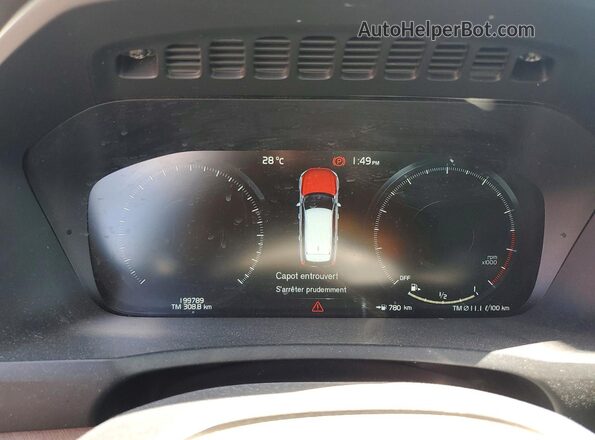YV4A22PL6G1066984 2016 VOLVO XC90 Charcoal Vista del cuadro de instrumentos