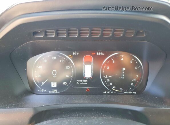 YV4A22PL7H1173995 2017 VOLVO XC90 Silver Vista del cuadro de instrumentos