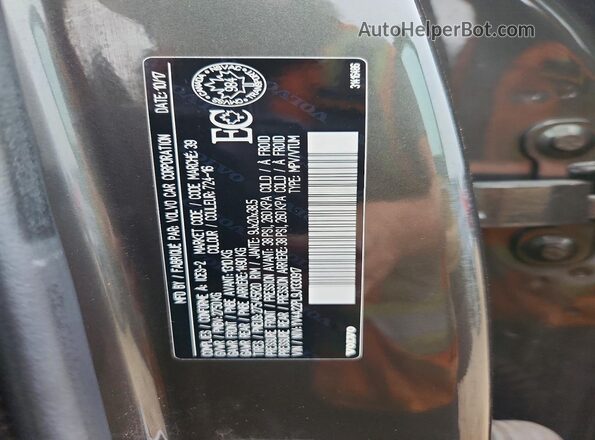YV4A22PL9J1330917 2018 VOLVO XC90 Black Vista de la etiqueta del VIN