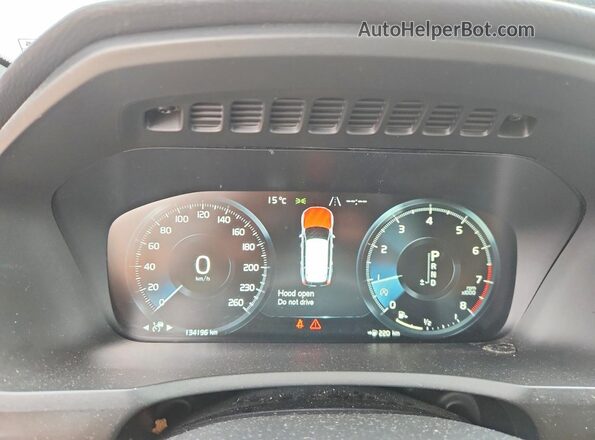 YV4A22PL9J1330917 2018 VOLVO XC90 Black Vista del cuadro de instrumentos