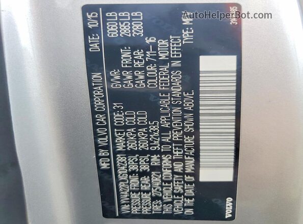 YV4A22PLXG1042381 2016 VOLVO XC90 Silver Շարժիչի բաժամունքի տեսք