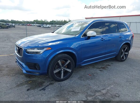 YV4A22PM2G1050435 2016 VOLVO XC90 Синий Передняя левая четверть