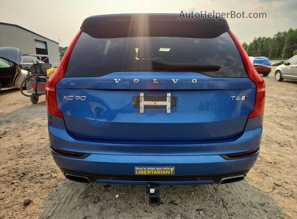 YV4A22PM5G1081470 2016 VOLVO XC90 Blue Вид ззаду