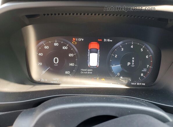 YV4AC2HK6L2286939 2020 VOLVO XC40 White Instrument cluster view
