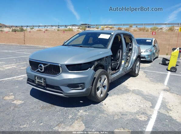 YV4AC2HK7M2604519 2021 VOLVO XC40 Blue Առջևի ձախ երեք քառորդ տեսարան