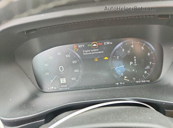 YV4AC2HM7L2314202 2020 VOLVO XC40 Blue ხელსაწყოთა პანელის ხედი