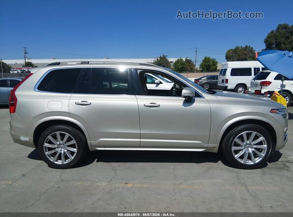 YV4BC0PK0G1053063 2016 VOLVO XC90 HYBRID Gold უკანა სალონის ხედი