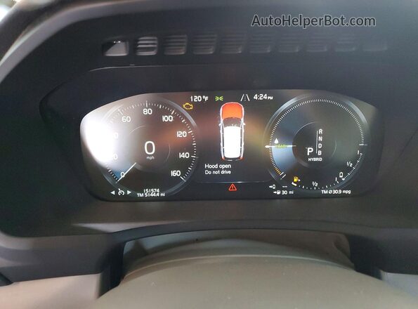 YV4BC0PK1G1078991 2016 VOLVO XC90 Tan Vista del cuadro de instrumentos