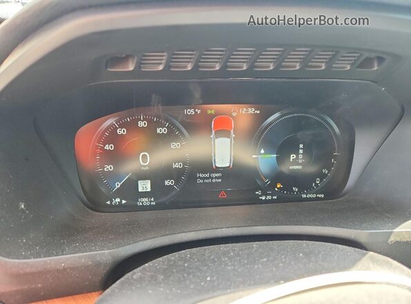 YV4BR0CK3M1762974 2021 VOLVO XC90 Black ხელსაწყოთა პანელის ხედი