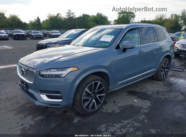 YV4BR0CK4M1677917 2021 VOLVO XC90 RECHARGE PLUG-IN HYBRID Blue Առջևի ձախ երեք քառորդ տեսարան