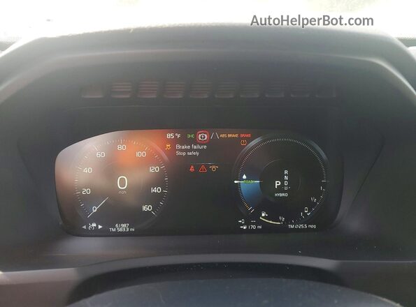YV4BR0CK7M1764209 2021 VOLVO XC90 Белый Вид щитка приборов