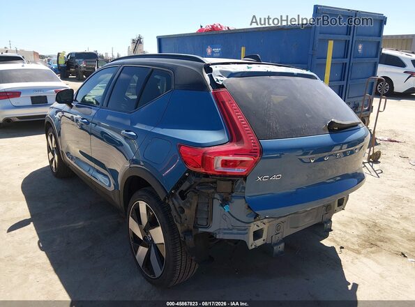 YV4ED3UM3P2075778 2023 VOLVO XC40 RECHARGE PURE ELECTRIC Light Blue Հետևի ձախ