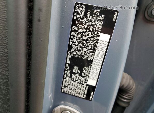YV4ED3UM3P2990680 2023 VOLVO XC40 Blue VIN sticker view