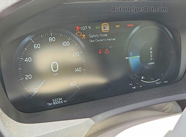 YV4H600L8N1856320 2022 VOLVO XC90 Gray Widok zestawu wskaźników