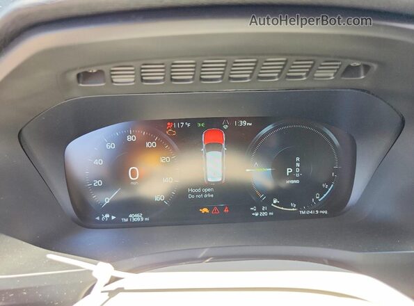 YV4H600Z0N1841024 2022 VOLVO XC90 Black Vista del cuadro de instrumentos