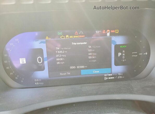YV4H60CF5R1209336 2024 VOLVO XC90 Gray Вид щитка приладів