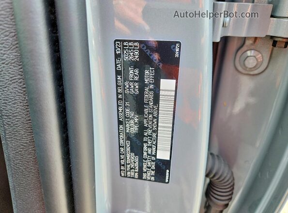 YV4L12UM6R2282453 2024 VOLVO XC40 Gray VIN կոդի պիտակի տեսք