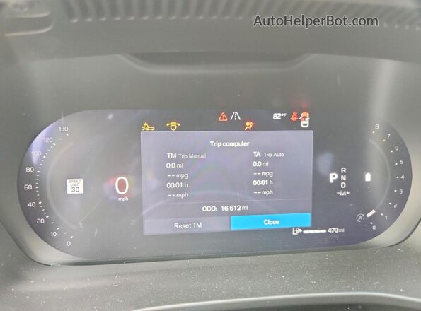 YV4L12UM8S2572294 2025 VOLVO XC40 Black ხელსაწყოთა პანელის ხედი