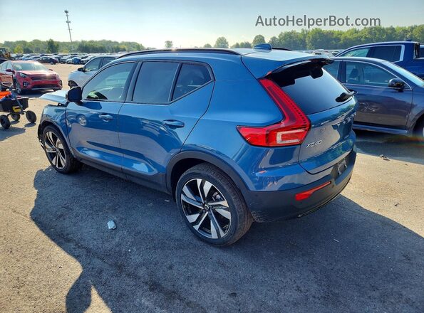 YV4L12UW8P2031822 2023 VOLVO XC40 Синий Задняя левая четверть