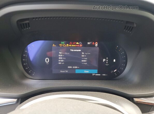 YV4M12RC7S1112019 2025 VOLVO XC60 Blue Вид щитка приладів