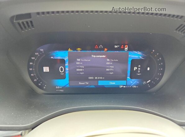 YV4M12RM6S1028752 2025 VOLVO XC60 White Instrument cluster view