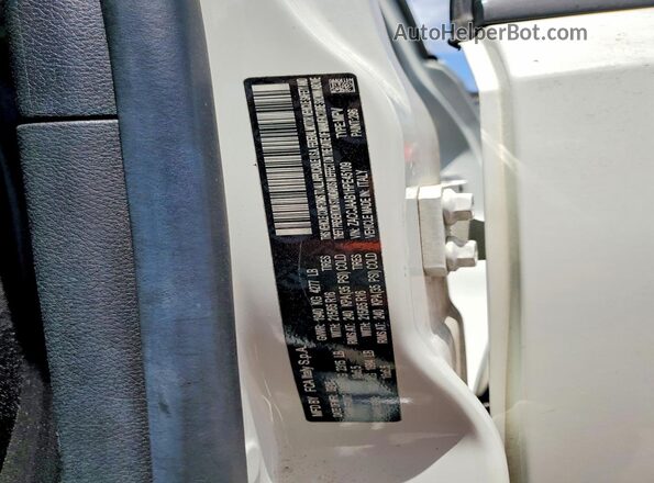 ZACCJAAB1HPE45109 2017 JEEP RENEGADE White Widok naklejki z numerem VIN