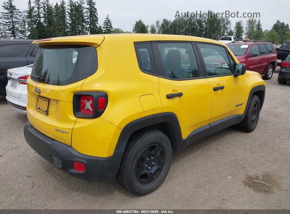 ZACCJAAB4HPF97529 2017 JEEP RENEGADE Yellow Tył prawy