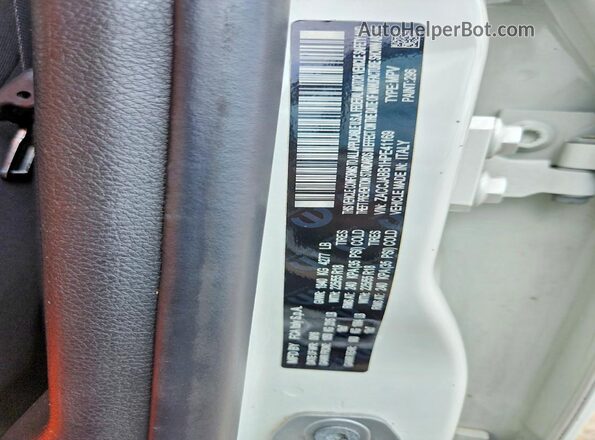 ZACCJABB1HPE41169 2017 JEEP RENEGADE White Widok wnętrza 360 stopni