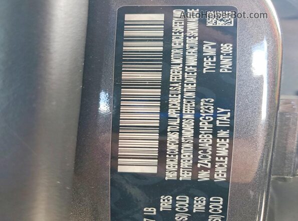 ZACCJABB1HPG12373 2017 JEEP RENEGADE Серый Вид подкапотного пространства