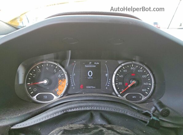 ZACCJABB2JPH56150 2018 JEEP RENEGADE Yellow Instrument cluster view