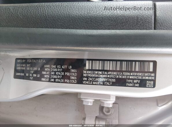 ZACCJABB4HPF78266 2017 JEEP RENEGADE Silver Widok komory silnika